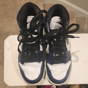 Nike Kids' Navy and White High-Top Sneakers
